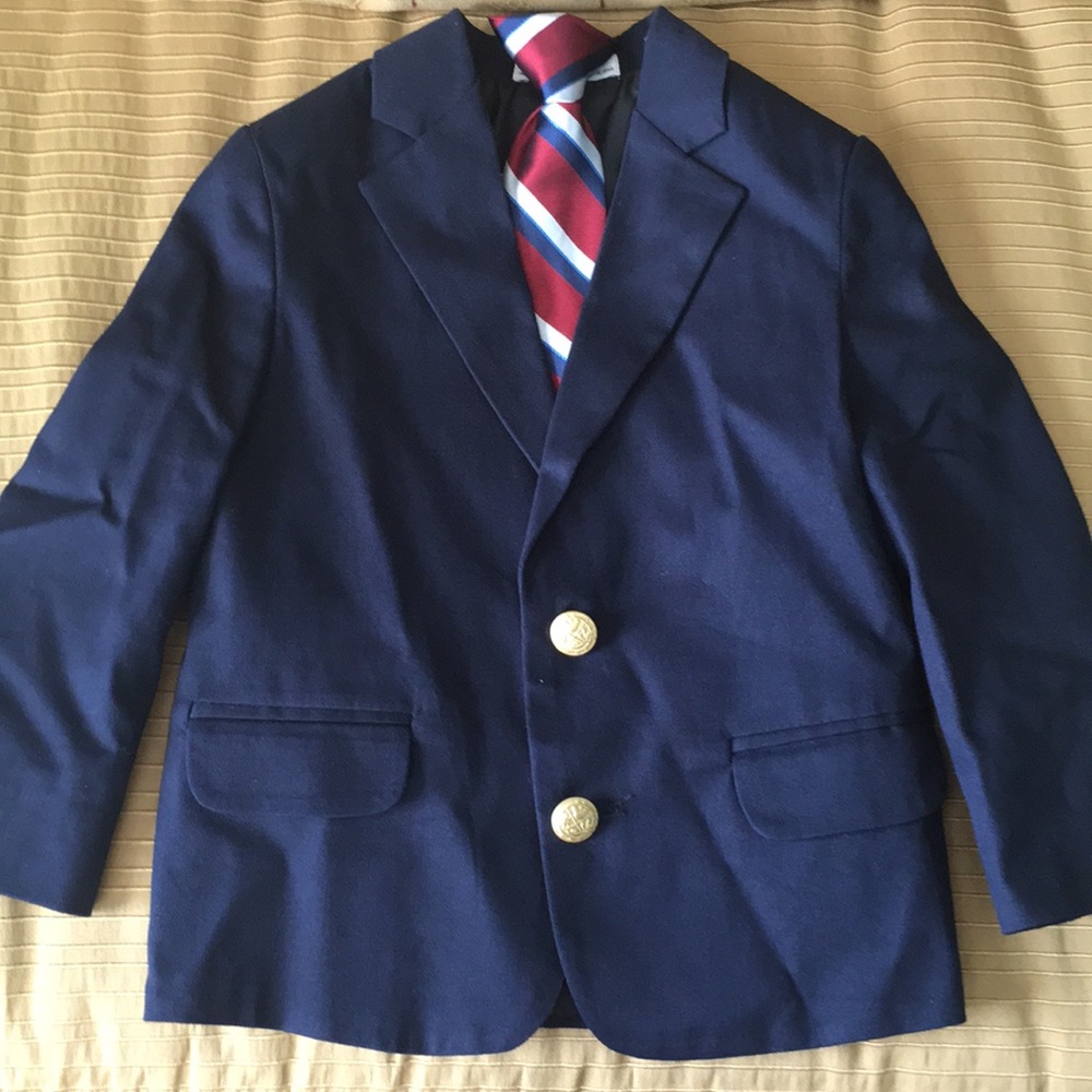 Izod jacket and clip tie